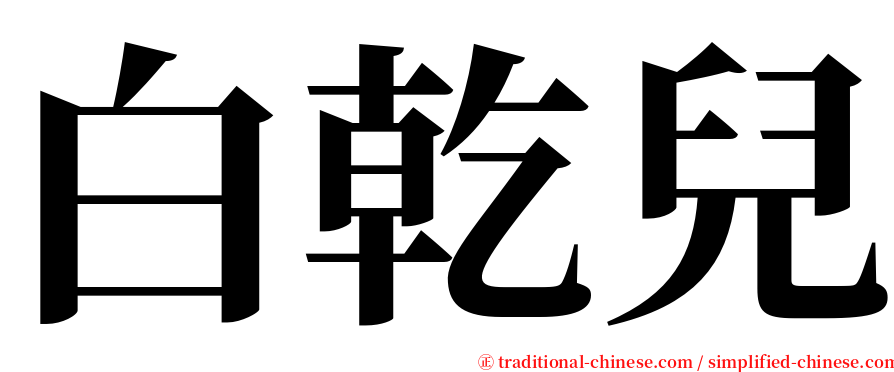 白乾兒 serif font