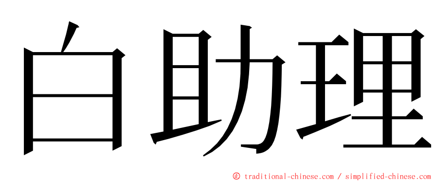 白助理 ming font