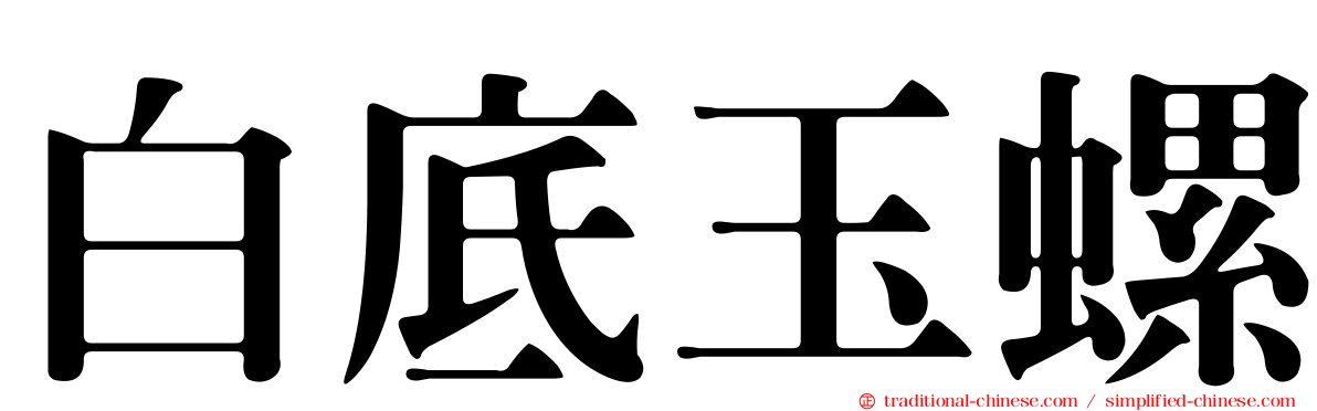 白底玉螺