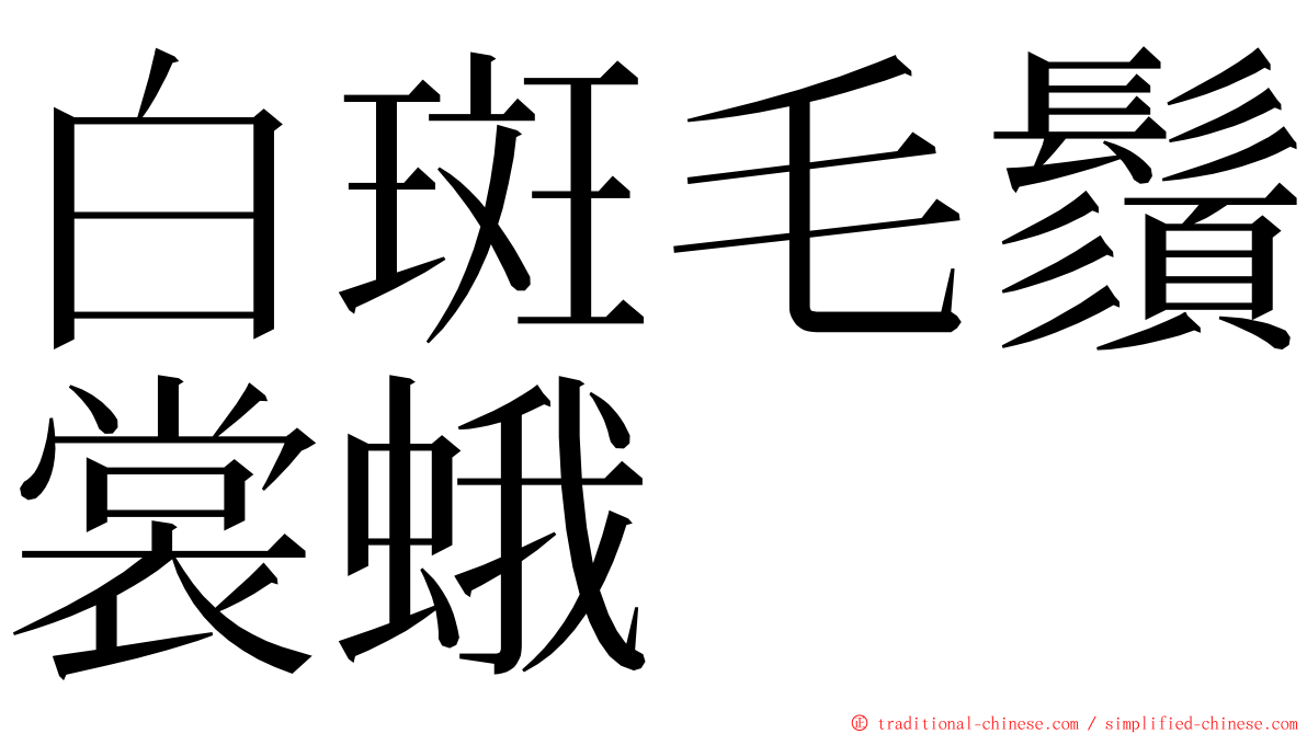 白斑毛鬚裳蛾 ming font