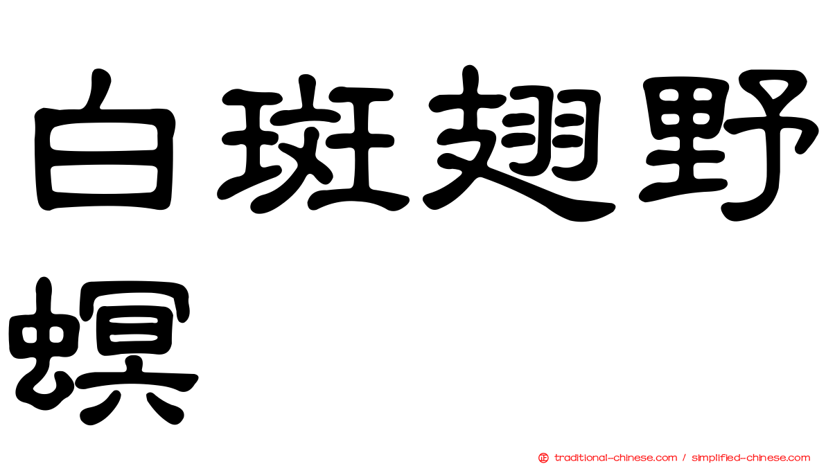 白斑翅野螟