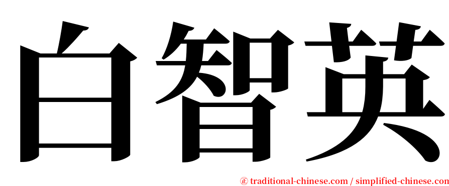 白智英 serif font