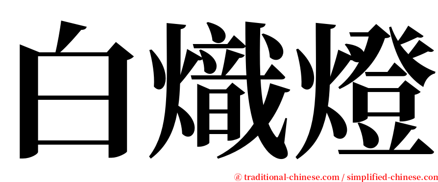 白熾燈 serif font