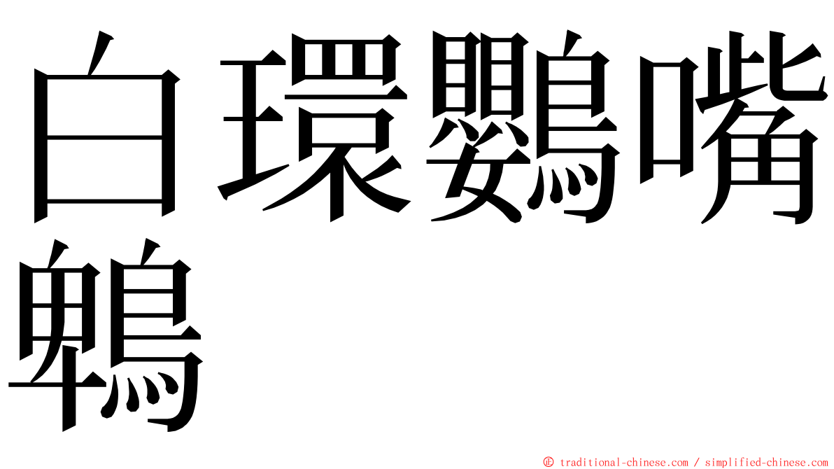 白環鸚嘴鵯 ming font