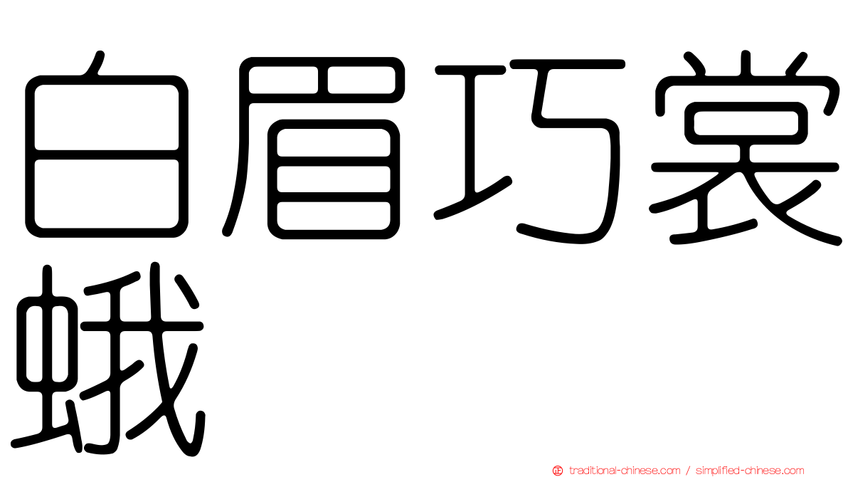 白眉巧裳蛾