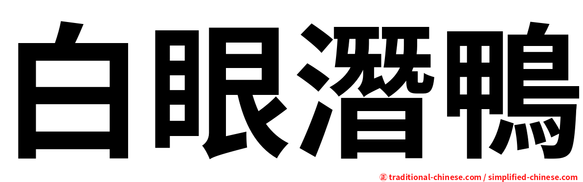 白眼潛鴨