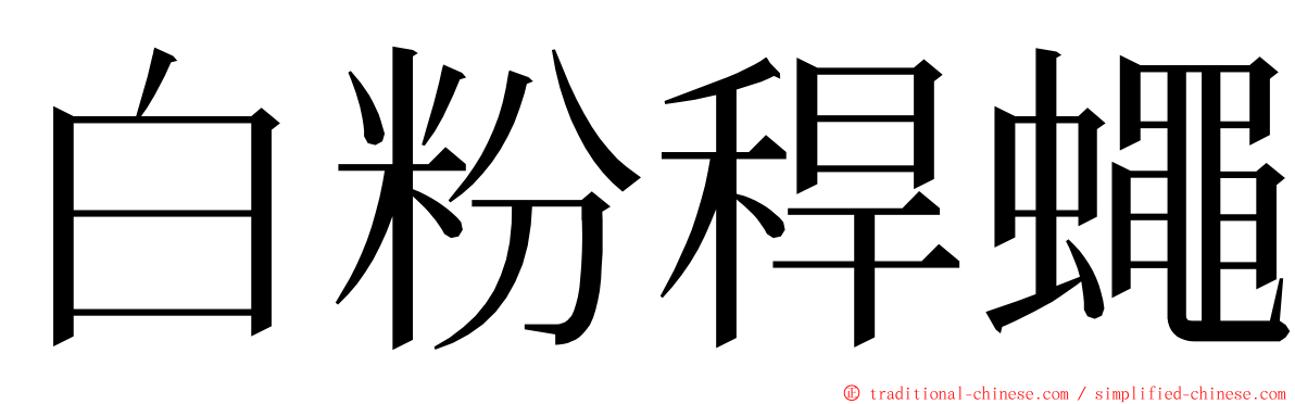 白粉稈蠅 ming font