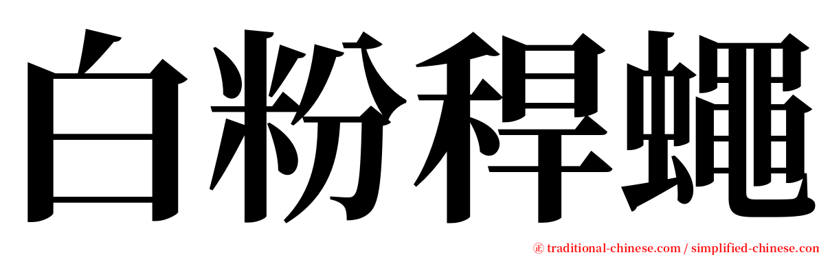 白粉稈蠅 serif font