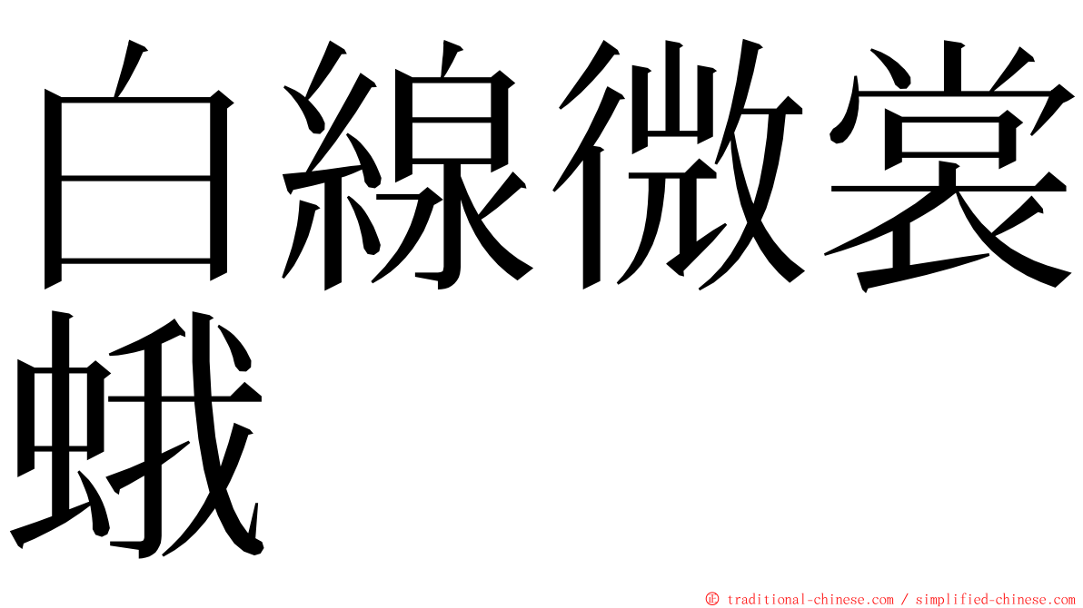 白線微裳蛾 ming font