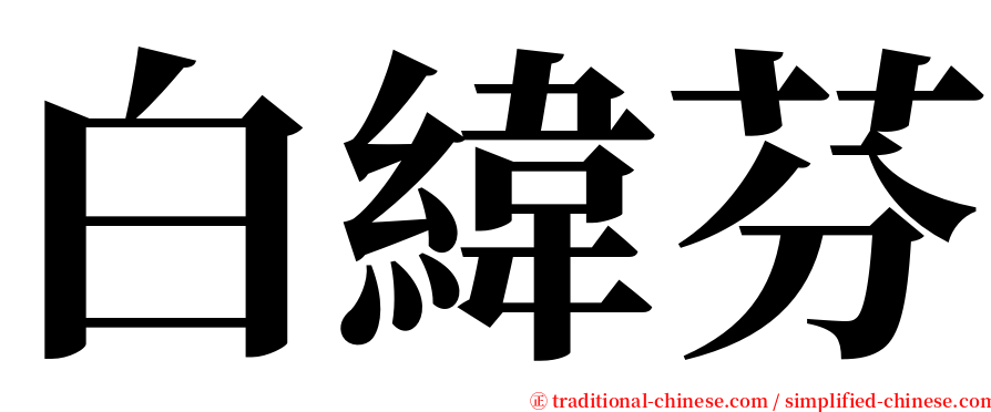 白緯芬 serif font