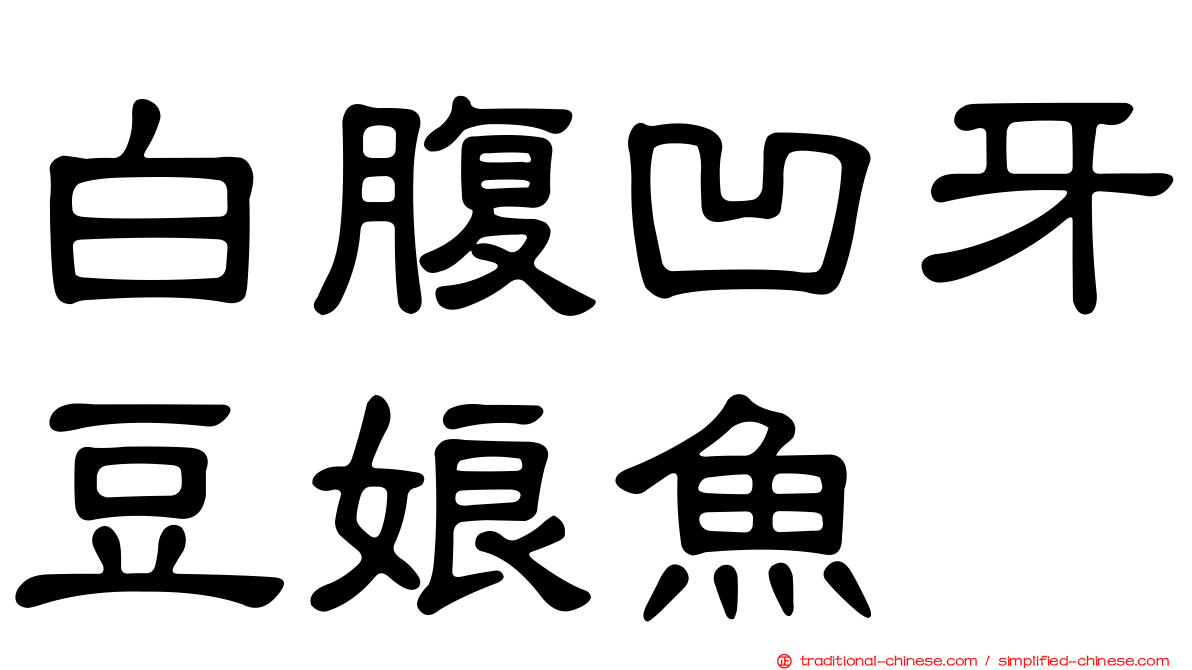 白腹凹牙豆娘魚
