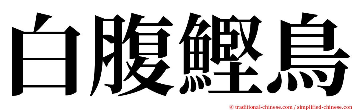 白腹鰹鳥 serif font