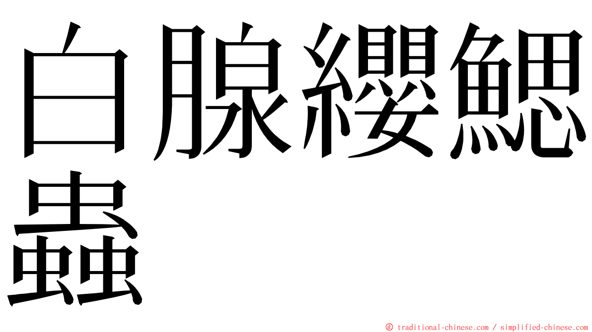 白腺纓鰓蟲 ming font