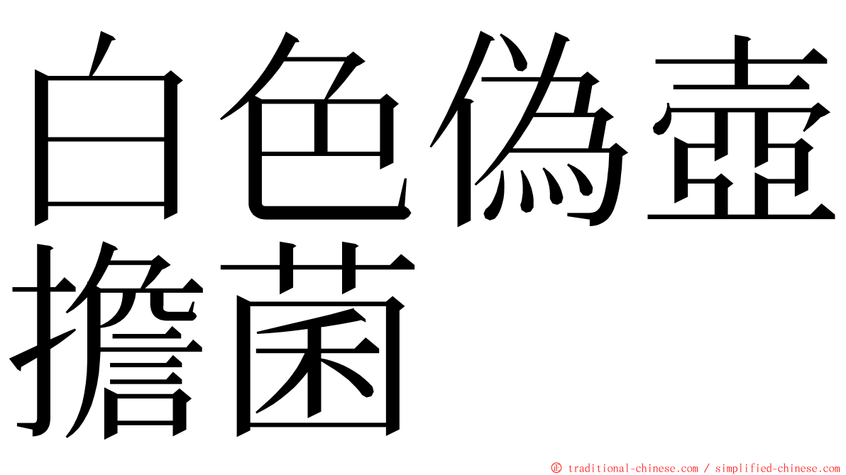 白色偽壺擔菌 ming font