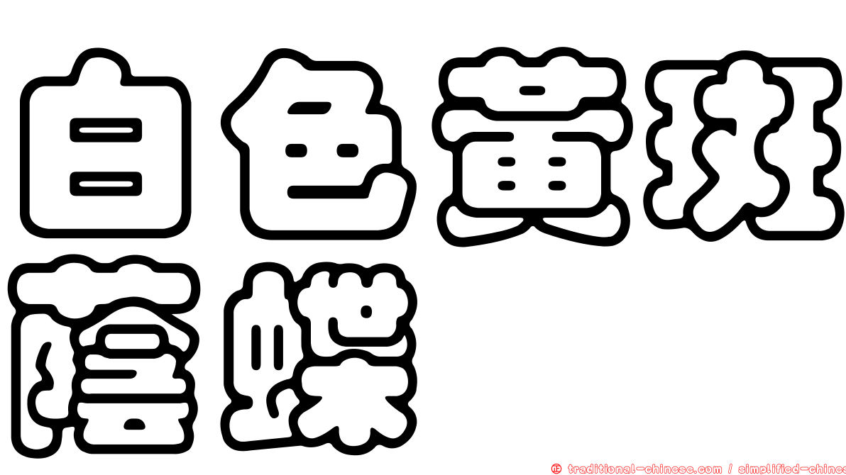 白色黃斑蔭蝶