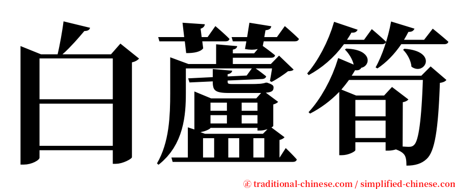 白蘆筍 serif font