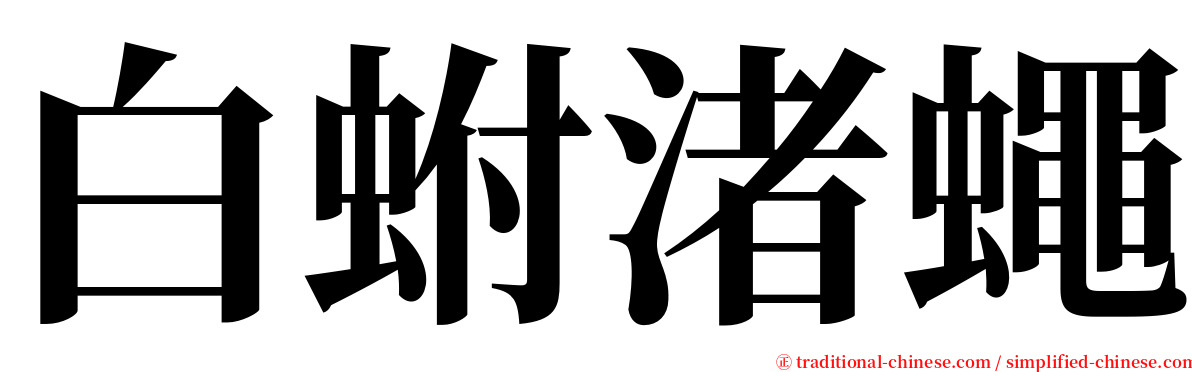 白蚹渚蠅 serif font