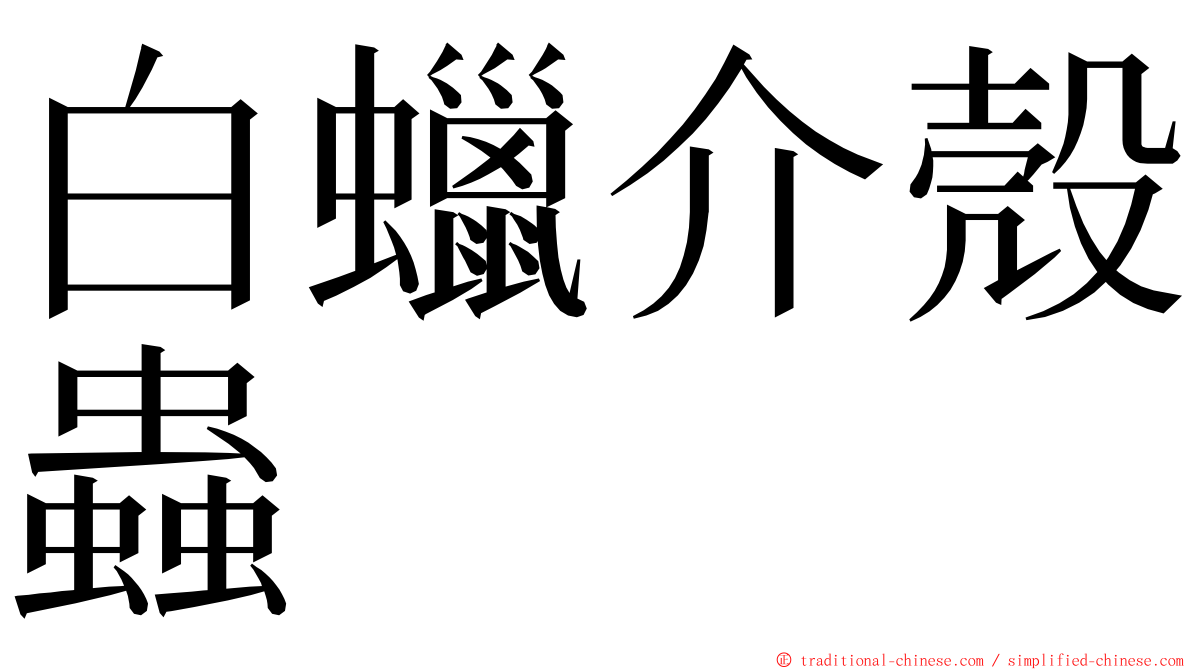 白蠟介殼蟲 ming font