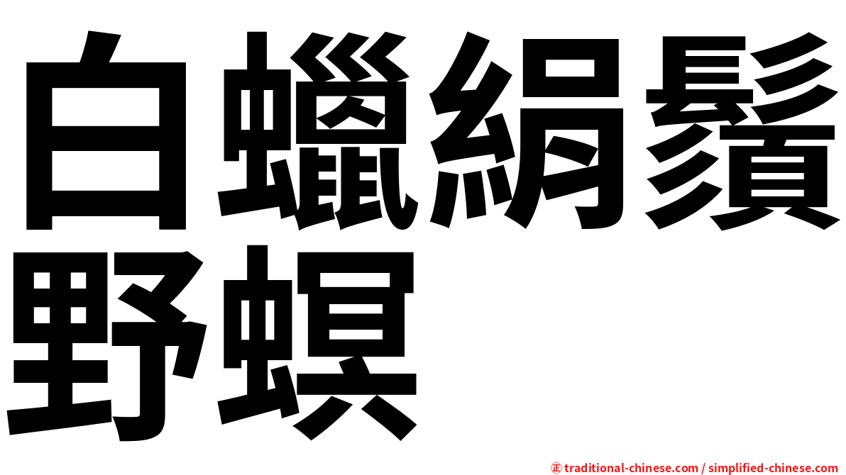 白蠟絹鬚野螟