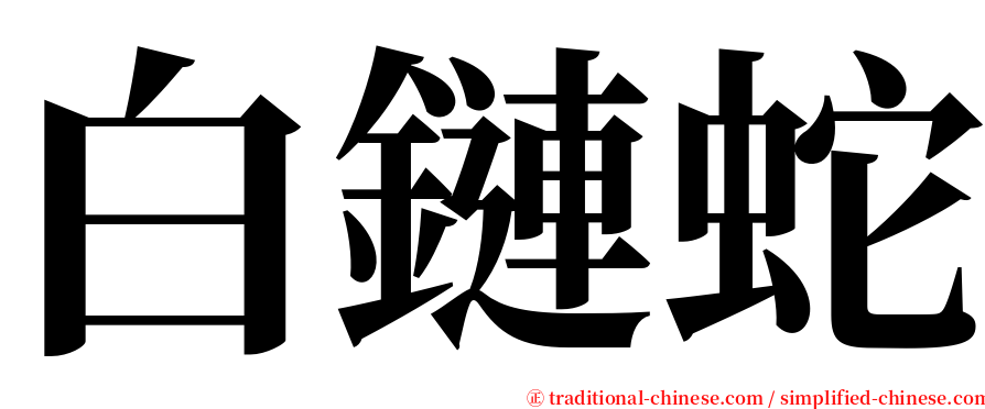 白鏈蛇 serif font