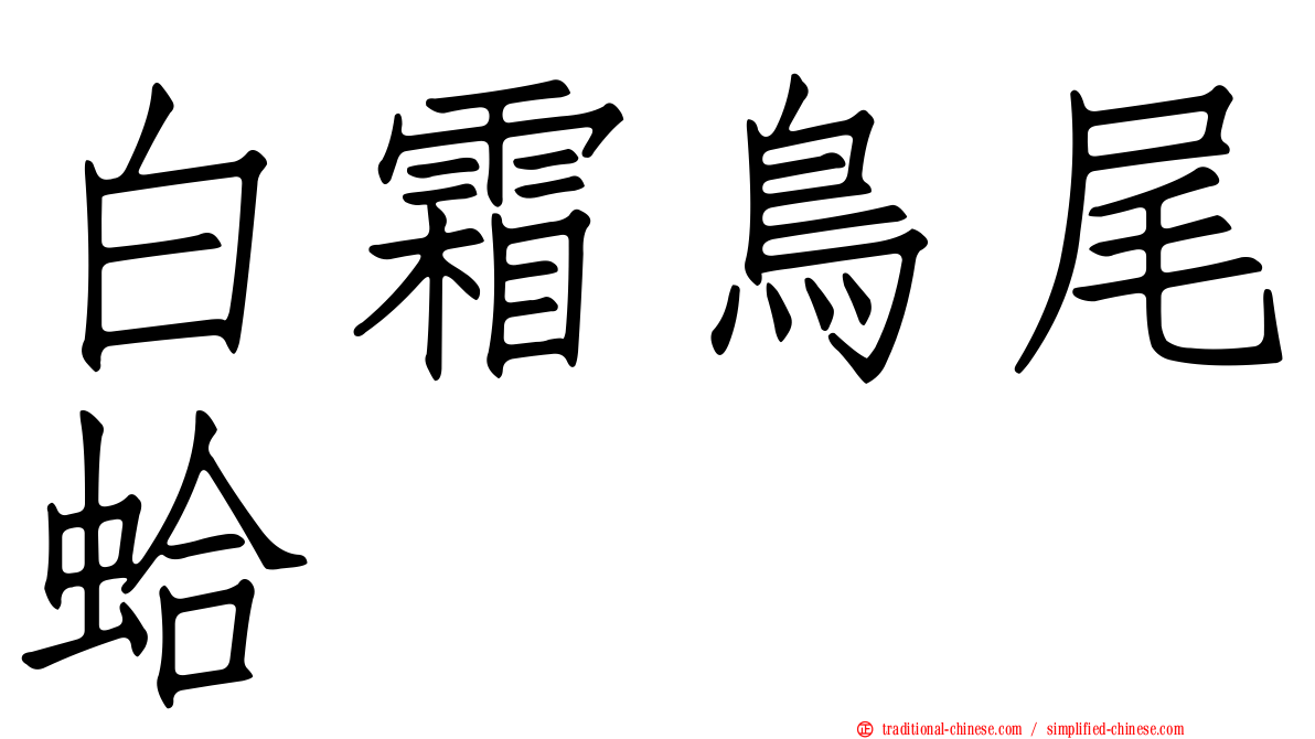 白霜鳥尾蛤