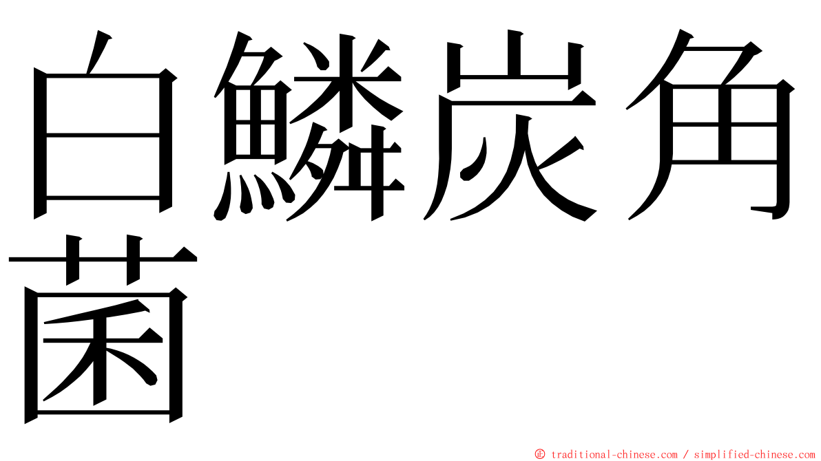 白鱗炭角菌 ming font