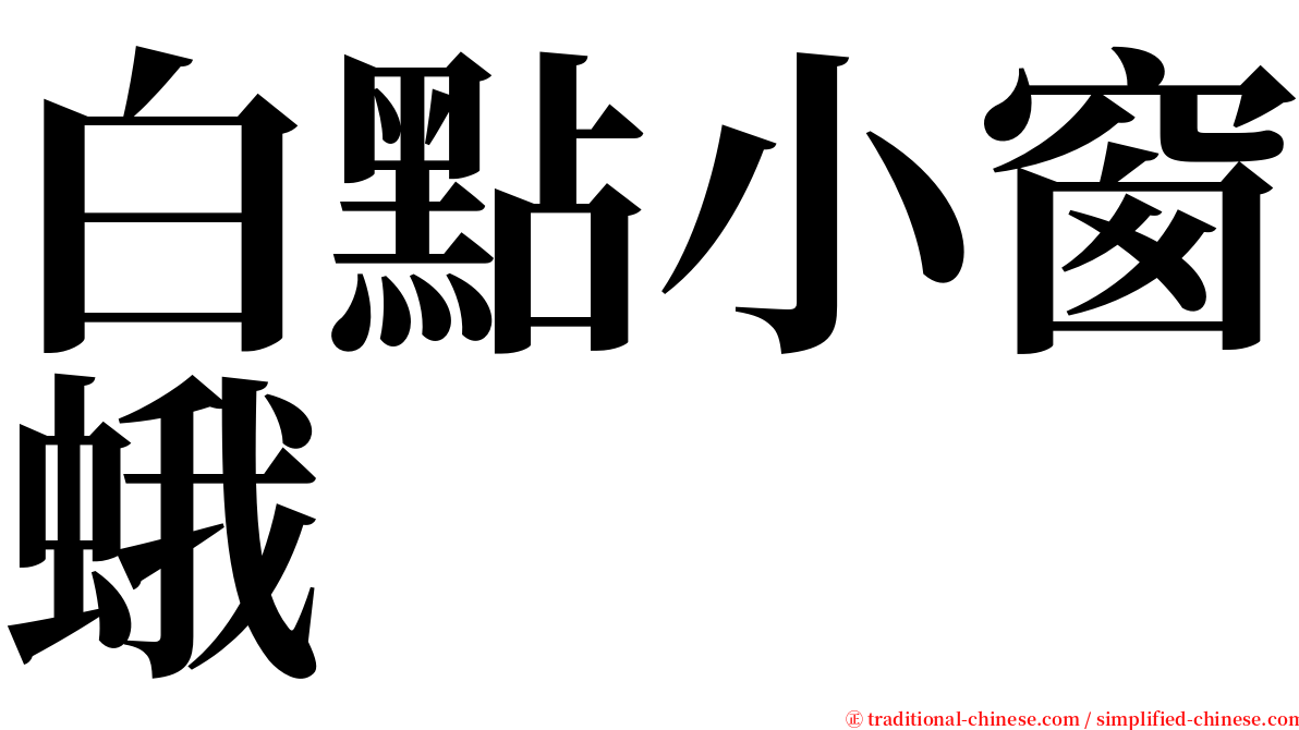 白點小窗蛾 serif font