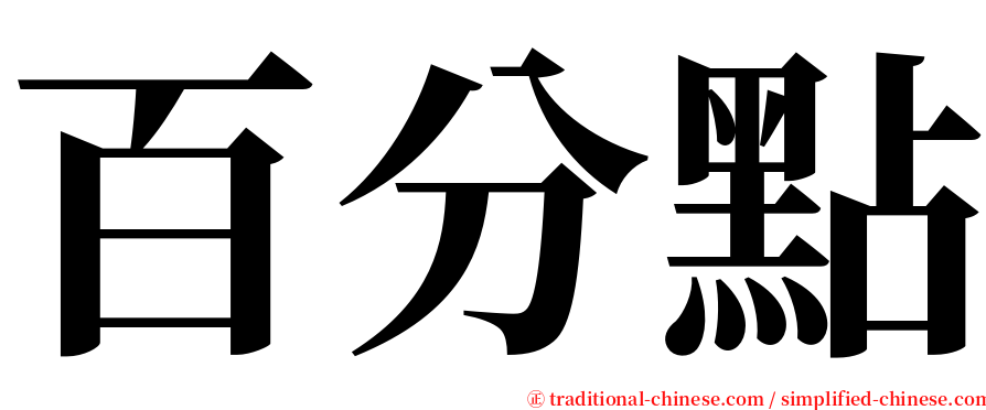 百分點 serif font