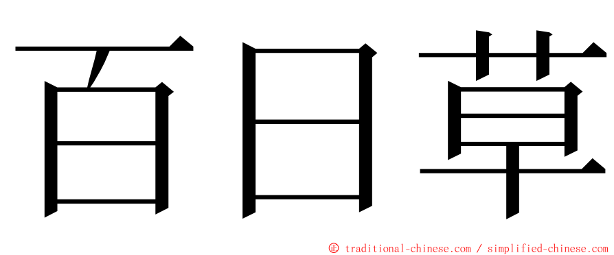 百日草 ming font