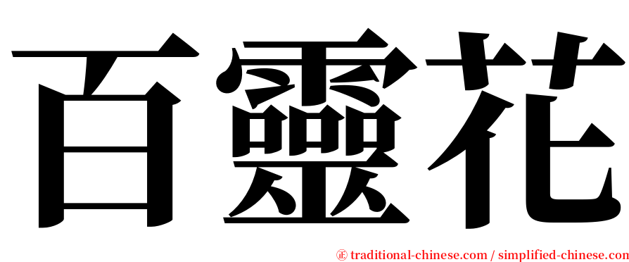 百靈花 serif font