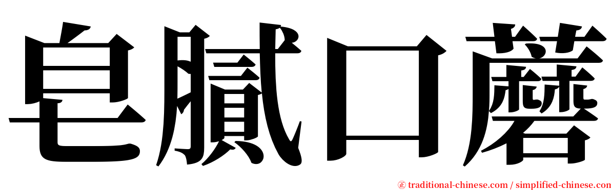 皂膩口蘑 serif font