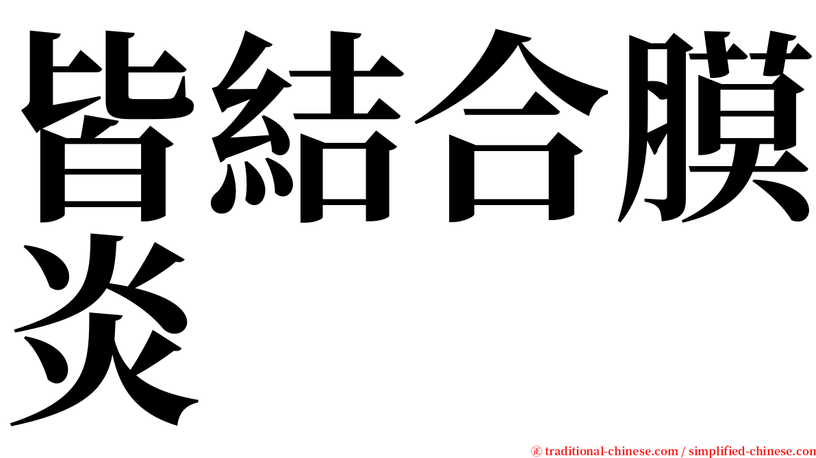 皆結合膜炎 serif font