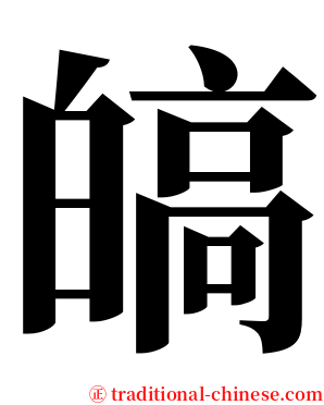 皜 serif font