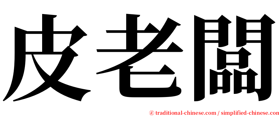 皮老闆 serif font