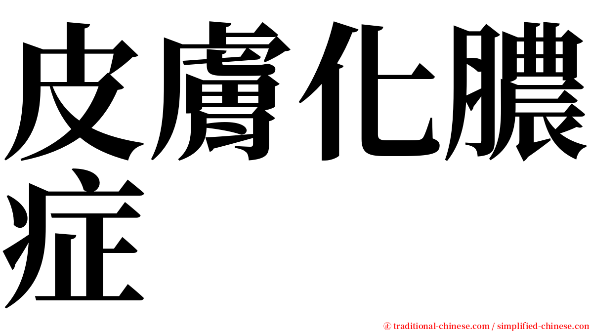 皮膚化膿症 serif font