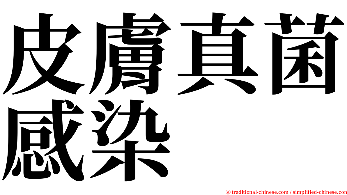 皮膚真菌感染 serif font