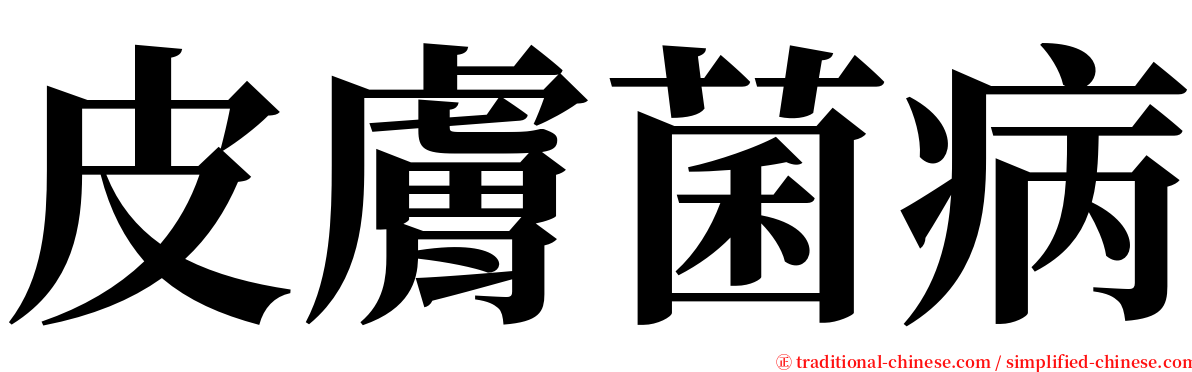 皮膚菌病 serif font