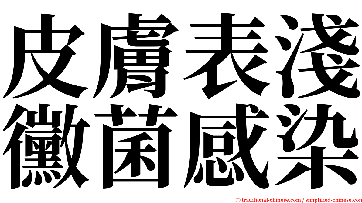 皮膚表淺黴菌感染 serif font