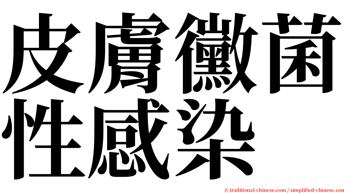 皮膚黴菌性感染 serif font