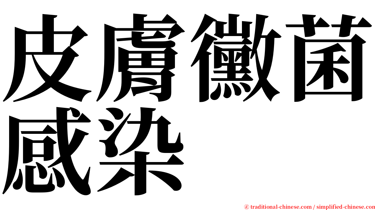 皮膚黴菌感染 serif font