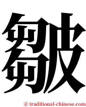 皺 serif font