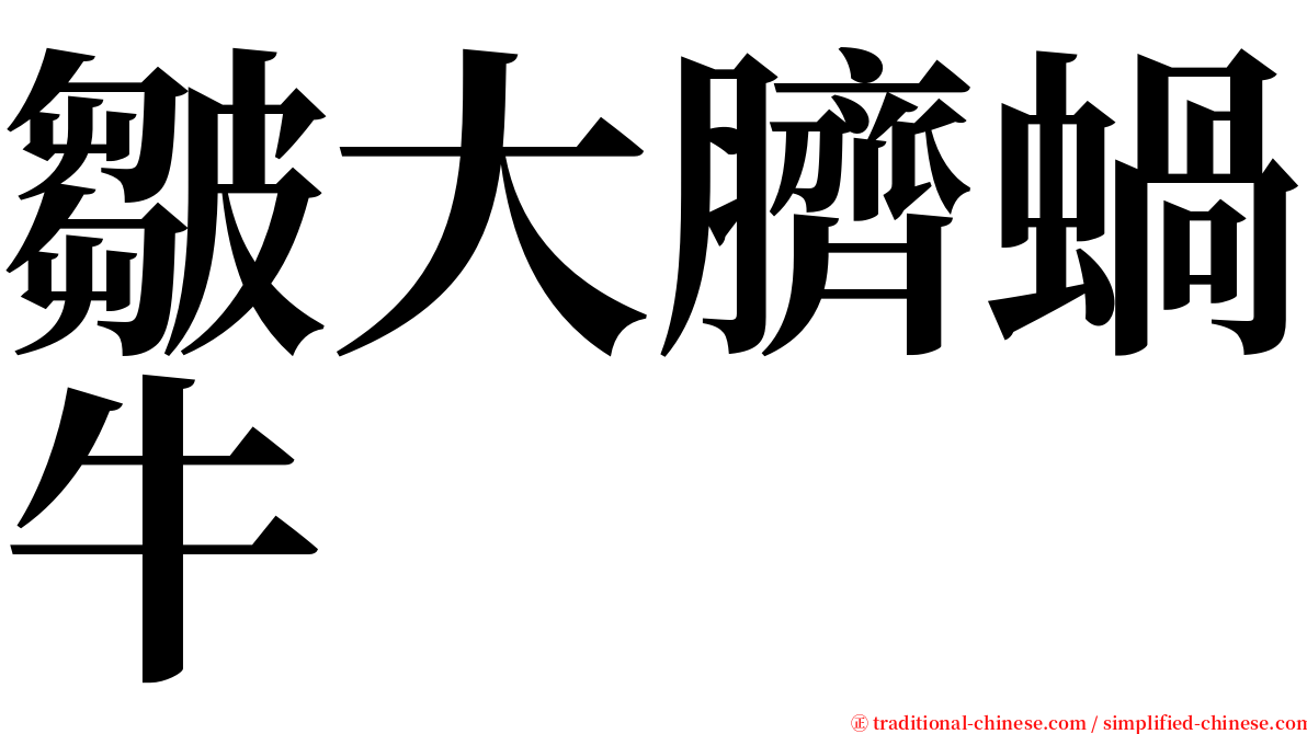 皺大臍蝸牛 serif font