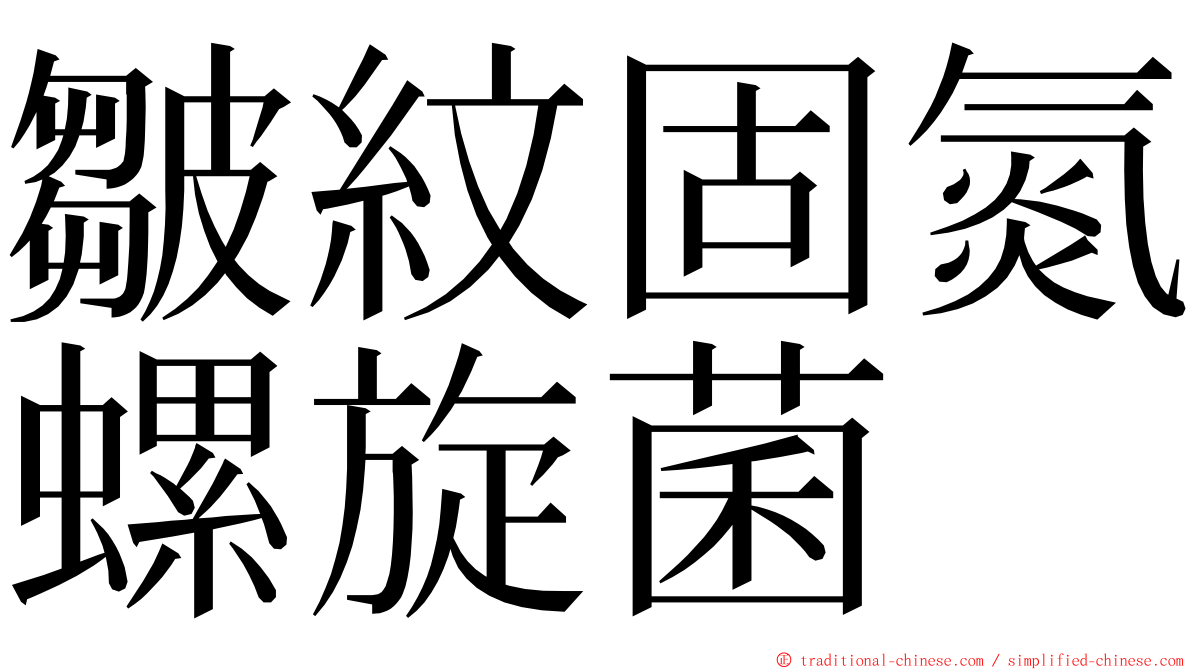 皺紋固氮螺旋菌 ming font