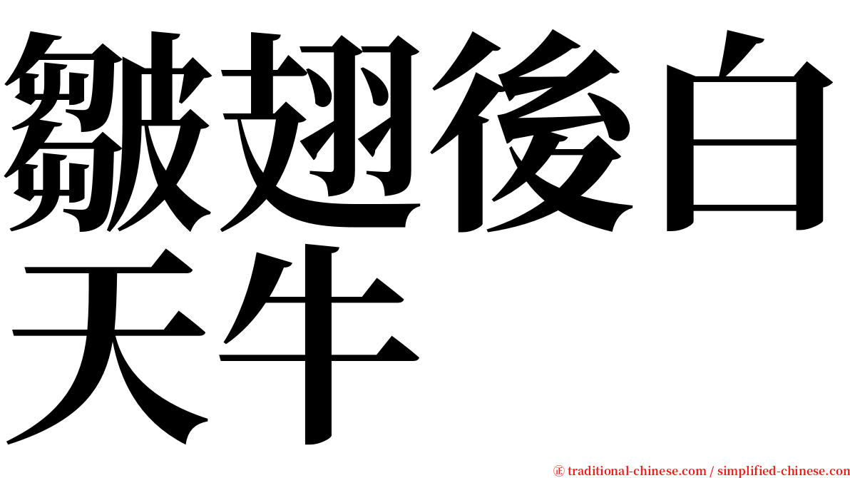 皺翅後白天牛 serif font