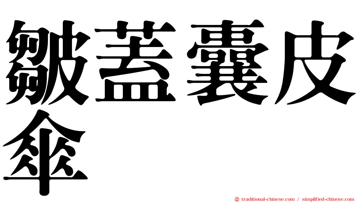 皺蓋囊皮傘