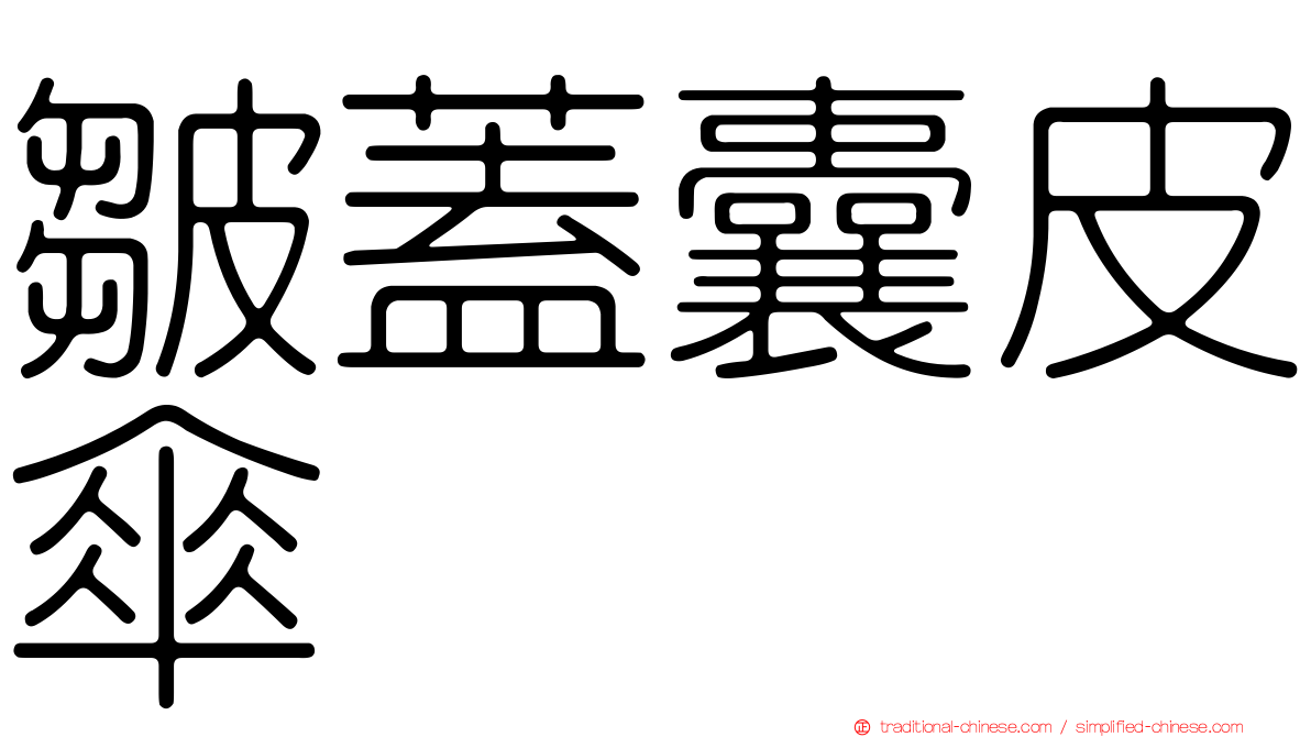 皺蓋囊皮傘