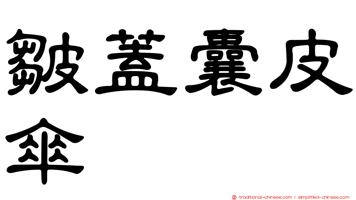 皺蓋囊皮傘