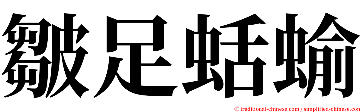 皺足蛞蝓 serif font