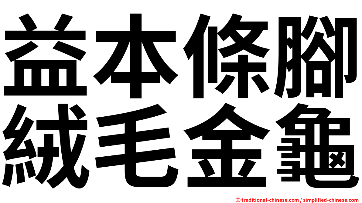 益本條腳絨毛金龜