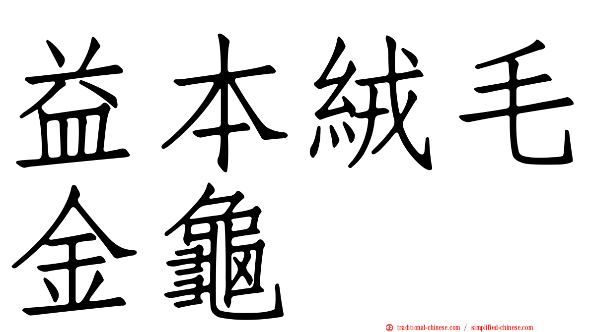 益本絨毛金龜